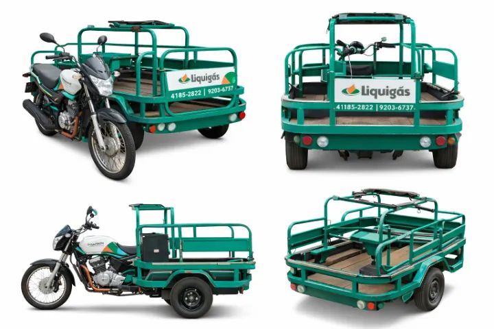 Motos padronizados para entrega de GLP