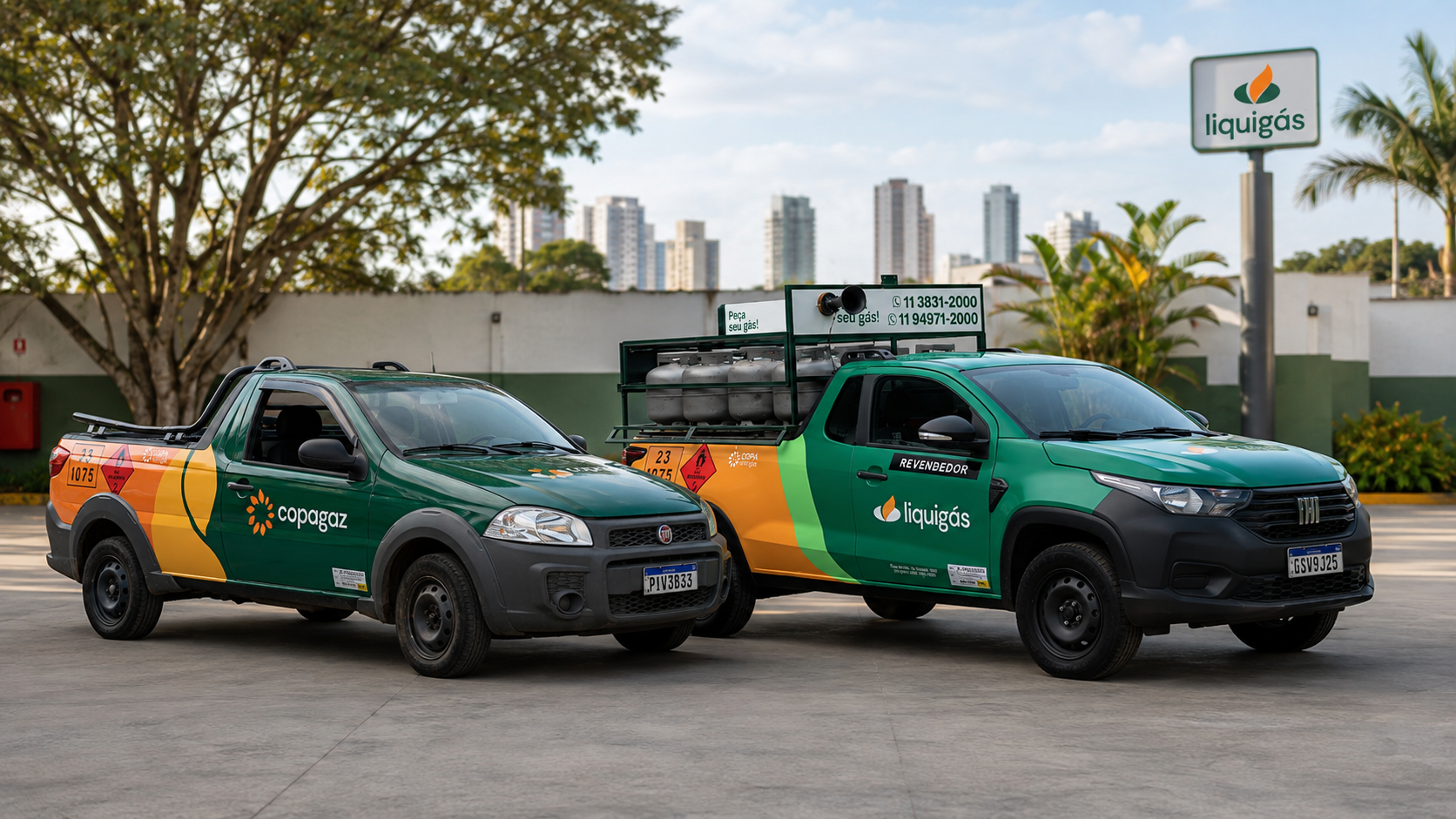 Pickups padronizadas da Copagaz e Liquigás